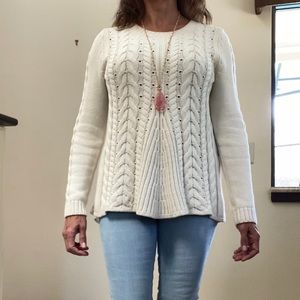 Cabi Cornflower Blue Lounge Sweater Cream #3157